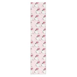 Bride T-Rex Dinosaur Hearts Wedding Bachelorette Kurzer Tischläufer