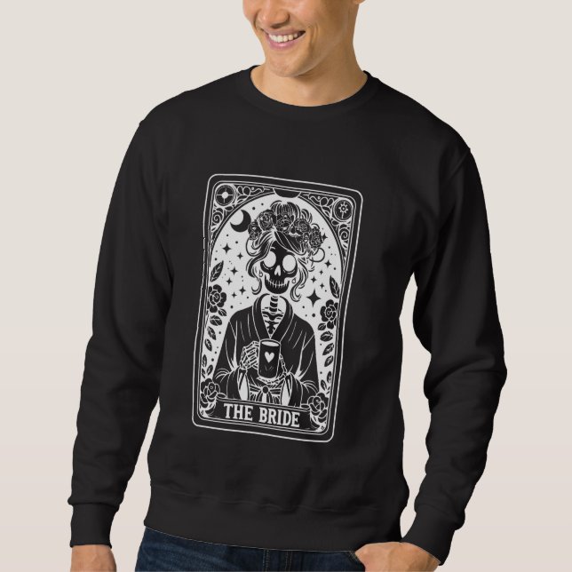 Bride Tarot Card Bride Coven Gothic Bacheloret Sweatshirt (Vorderseite)