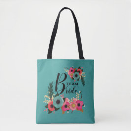 Bride Team. Bridesmaid Modernes Blumengeschenk Tasche