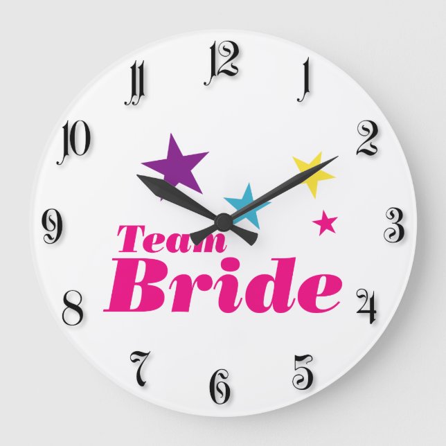 Bride-Team Große Wanduhr (Vorderseite)