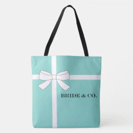 BRIDE Tiara Aquamarin Blue Bridal Polterabend Part Tasche