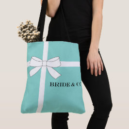 BRIDE Tiara Aquamarin Blue Bridal Polterabend Part Tasche