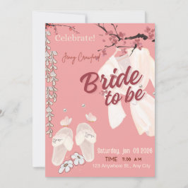 Bride to Be Bridal Shower Invitation | Elegant Pin