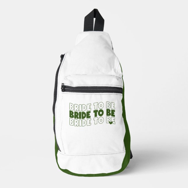 Bride to be Compact Hunter Green Crossbody Bag (Vorderseite)