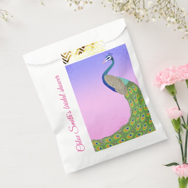 Bride-to-be Elegant Peacock Geschenktütchen (Versiegelt)