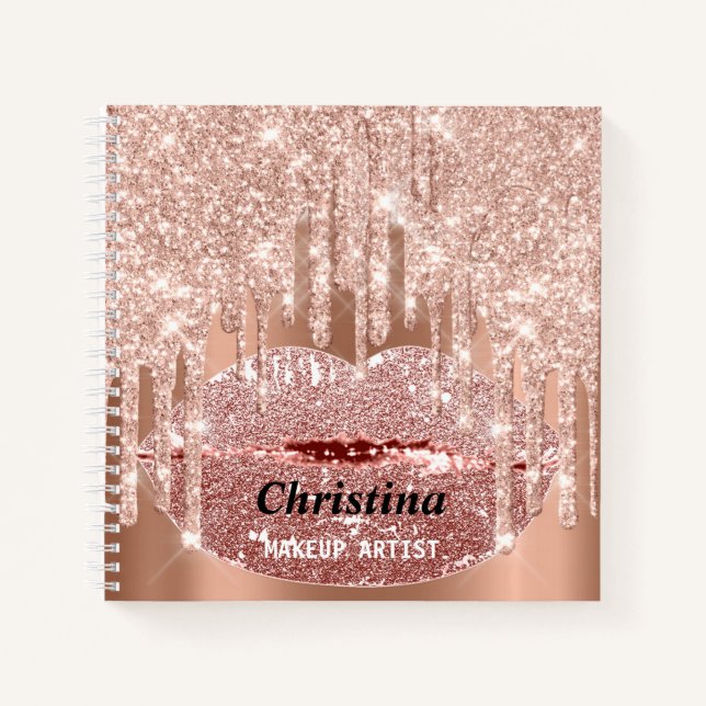 Bride to be Sweet 16. Rose Princess Makeup Lips Notizbuch (Vorderseite)
