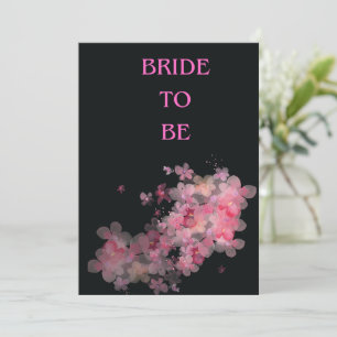 "BRIDE TO BE" WEDHT EMPTY HAND FLORAL EINLADUNG