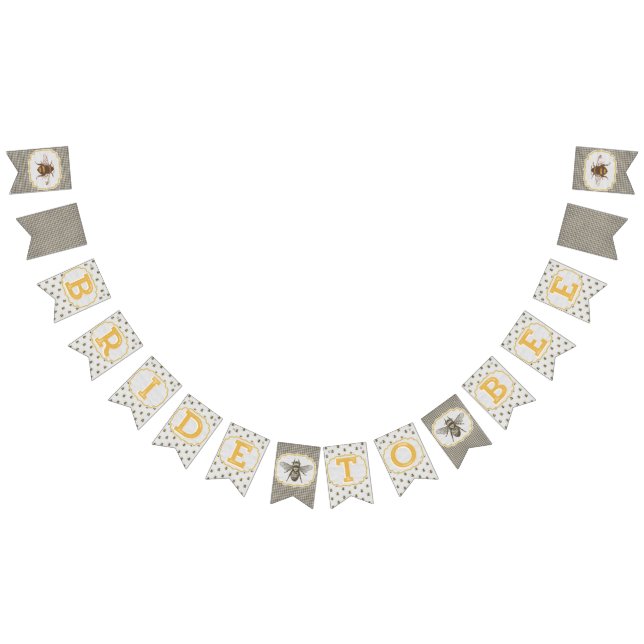 Bride to Bee - Bienen mit schwarzer und weißer Ext Wimpelkette (Alle)