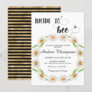 Bride to Bee   Brautparty in Aquarellfarben Einladung