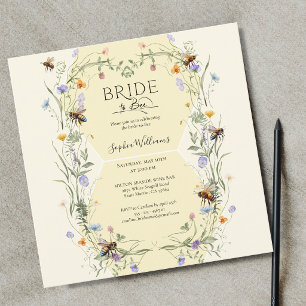 Bride to Bee Wildflower Bees Brautparty Einladung