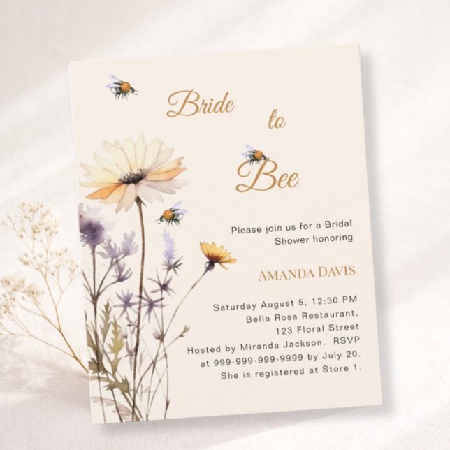 Bride to bee wildflower bridal shower invitation (Von Creator hochgeladen)