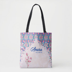 Bride Tote Bag Farbiger Mosaikbogen Tasche