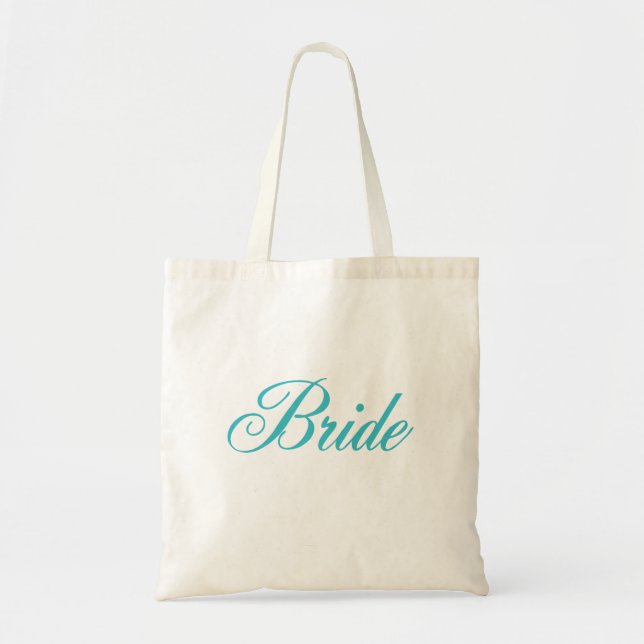 Bride Tote Tag in blau Tragetasche (Vorne)