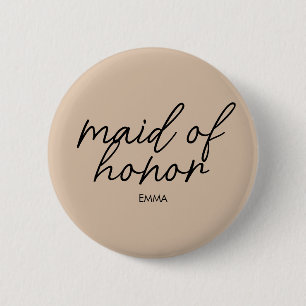 Bride Tribe Brautparty Modern Monogram Button
