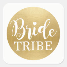 Bride Tribe Brautparty Stickers Gold Bridal
