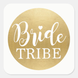 Bride Tribe Brautparty Stickers Gold Bridal