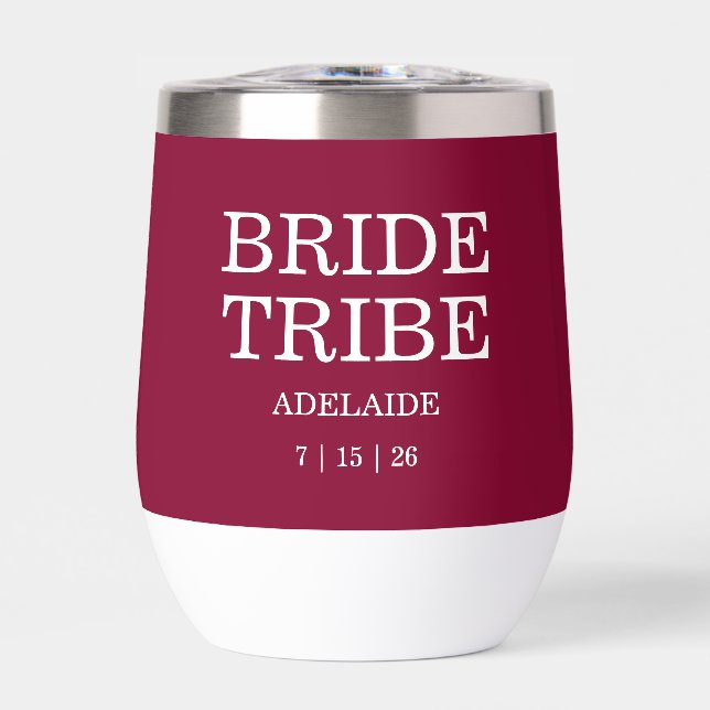 Bride Tribe Bridal Party Cranberry Red (Avant)