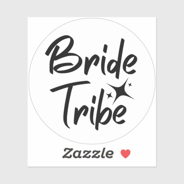 Bride Tribe calligraphic clear vinylAufkleber Aufkleber (Blatt)