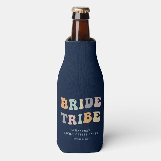 Bride Tribe Custom Junggeselinnen-Abschied Classic Flaschenkühler (Flaschenvorderseite)