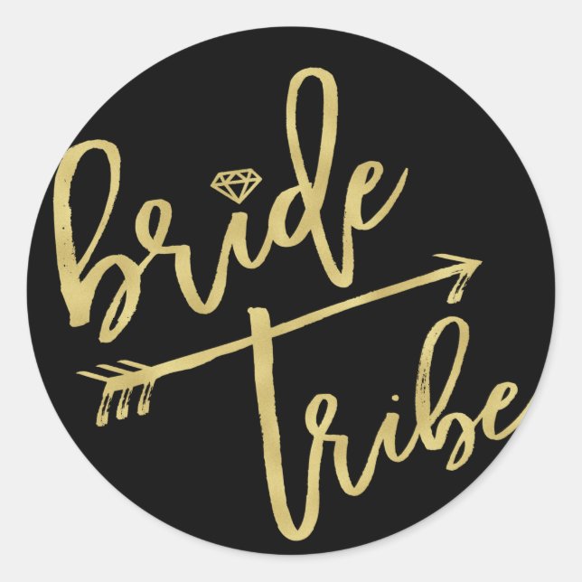 Bride Tribe Diamond Brautparty Wedding Stickers (Vorderseite)