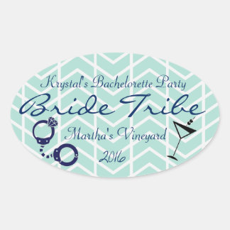 Bride Tribe Junggeselinnen-Abschied Ovaler Aufkleber
