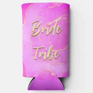 Bride Tribe rosa Marmormuster Selters Dosenkühler