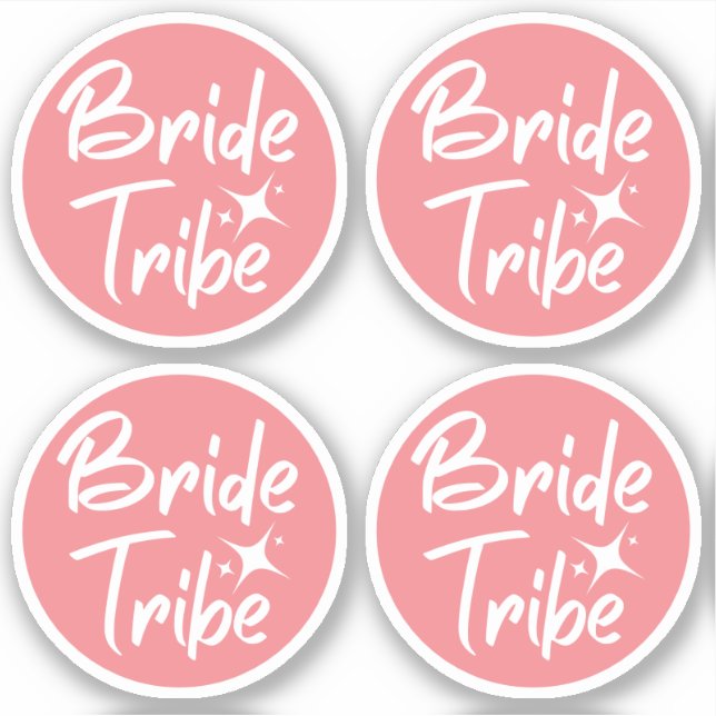 Bride Tribe Rose Bachelorette Sticker (Vorderseite)