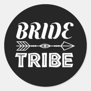 Bride Tribe Runder Aufkleber