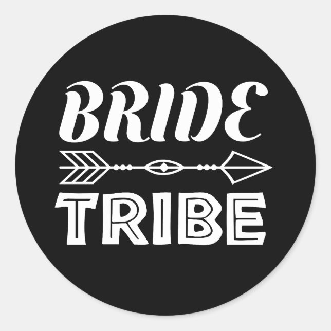 Bride Tribe Runder Aufkleber (Vorderseite)