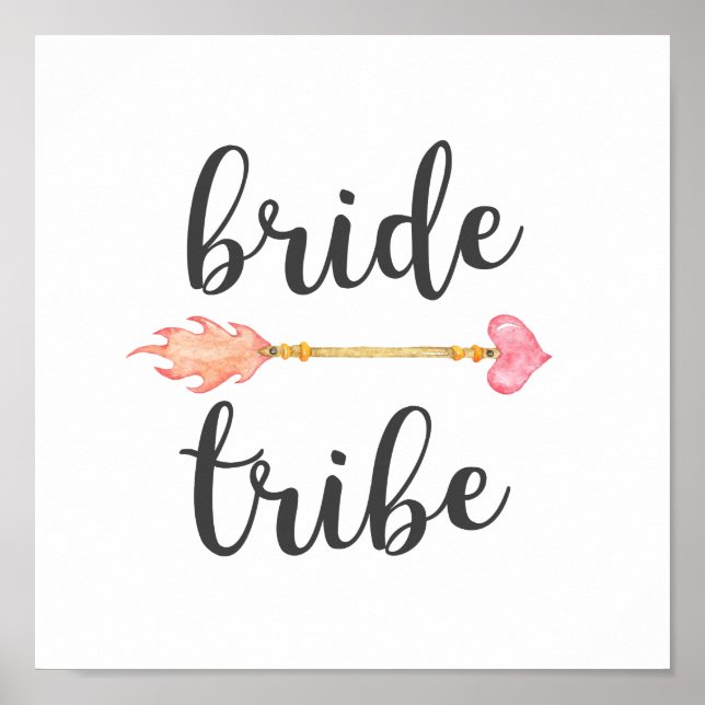 Bride Tribe Tribal Heart Arrow Poster (Vorne)