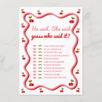 Bride vs Groom Retro Cherry douche Carte de jeu