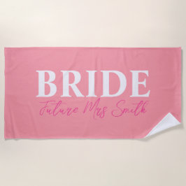 Bride Wedding bachelorette Ehefrau Personalisiert Strandtuch