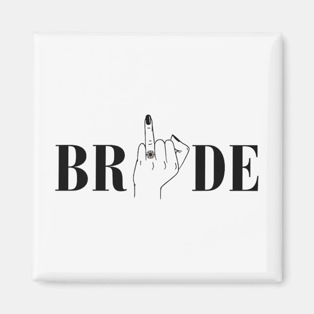 Bride Wedding Bridesmaid Squad Junggeselinnen-Absc Magnet (Vorne)