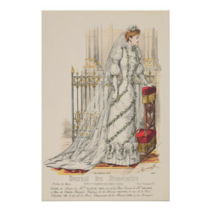 Bride Wedding Dress Viktorianisch Paris Fashion Pl Poster