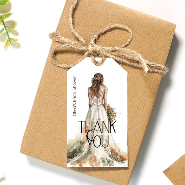 Bride Wedding Gown Brautparty Vielen Dank Geschenkanhänger (Von Creator hochgeladen)