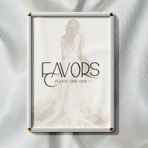 Bride Wedding Gown Gefälligkeiten bitte nehmen Poster