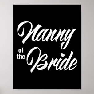 Bride Wedding Party Kindermädchen Bridal Matching Poster
