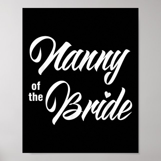 Bride Wedding Party Kindermädchen Bridal Matching Poster (Vorne)