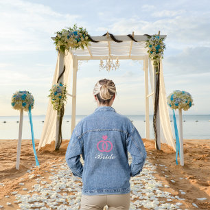Bride Wedding Ring Brautparty Jeansjacke