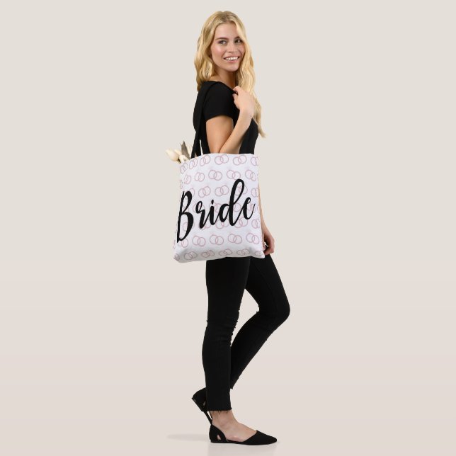 Bride Wedding Ring Muster Tote Bag Tasche (Am Model)