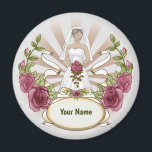 Bride Wedding Rose individuelle Name Magnet<br><div class="desc">Braut Hochzeit Rose individuelle Name Magnet, T - Shirt, Hochzeitskleid, Hochzeitsgeschenke von ArtMuvz Illustration. Passend individualisierbares Hochzeitssemble, Empfang, Probe Dinner Bekleidung. KLICKEN SIE AUF "DIESE VORLAGE PERSONALISIEREN", und bearbeiten Sie dann die Felder für Ihr persönliches Geschenk. Sie können Ihren Namen hinzufügen oder Text hinzufügen. Dieser Hochzeitsmagnet kann individuell angepasst werden,...</div>
