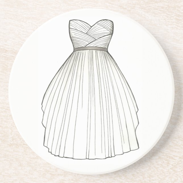 BRIDE White Bridal Gown Wedding Princess Dress Getränkeuntersetzer (Vorne)