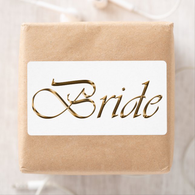 Bride White Gold-Drehbuch Kalligrafie elegant chic (Insitu)
