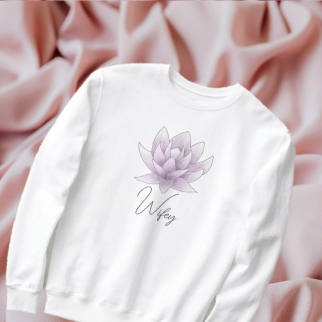 Bride 'Wifey' Pink Lotus Sweatshirt (Von Creator hochgeladen)
