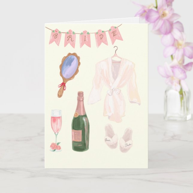 Bride wird bereit Hochzeit Karte (Orchidee)