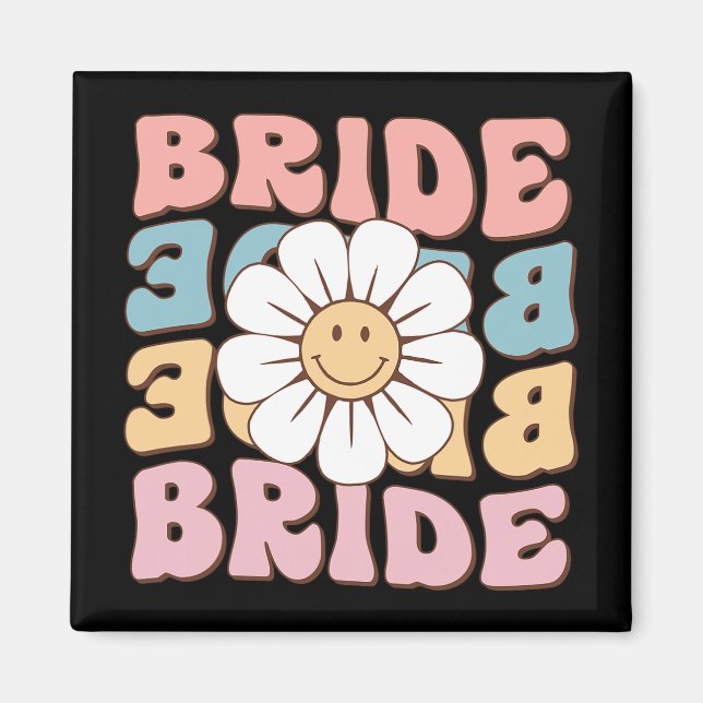 Bride Women Shirts Bride Bridal Junggeselinnen-Abs Magnet (Vorne)