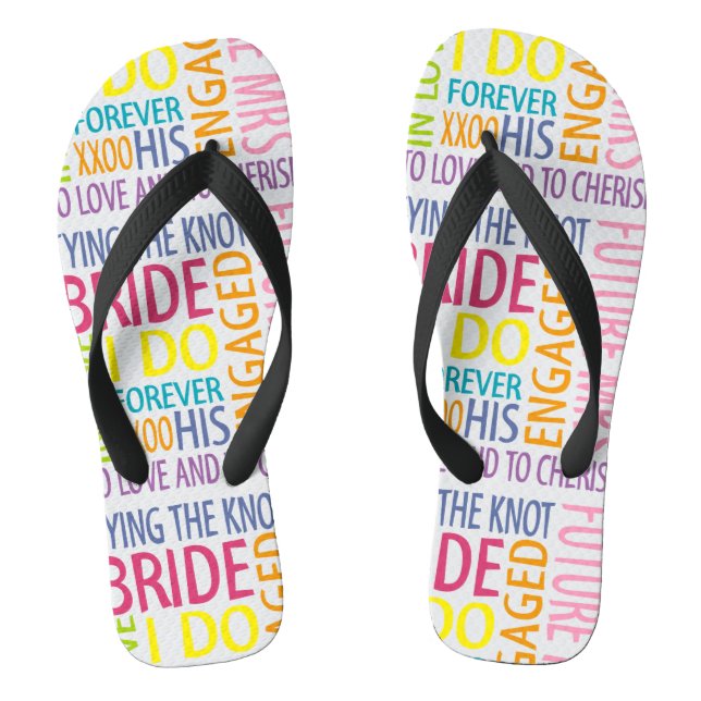 Bride Words Flip Flops (Fußbett)