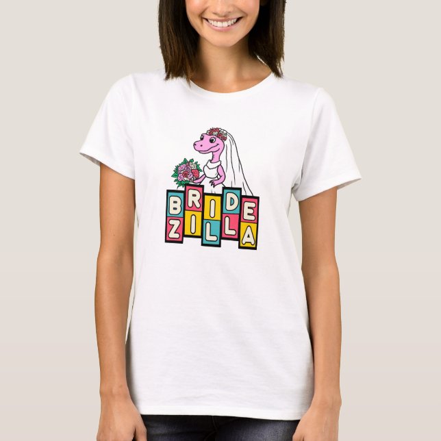 Bride Zilla Retro T-Shirt (Vorderseite)