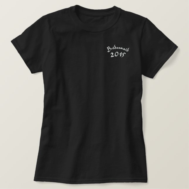 Bridemaid bestickte Shirts der Hochzeitsfeier (Design vorne)