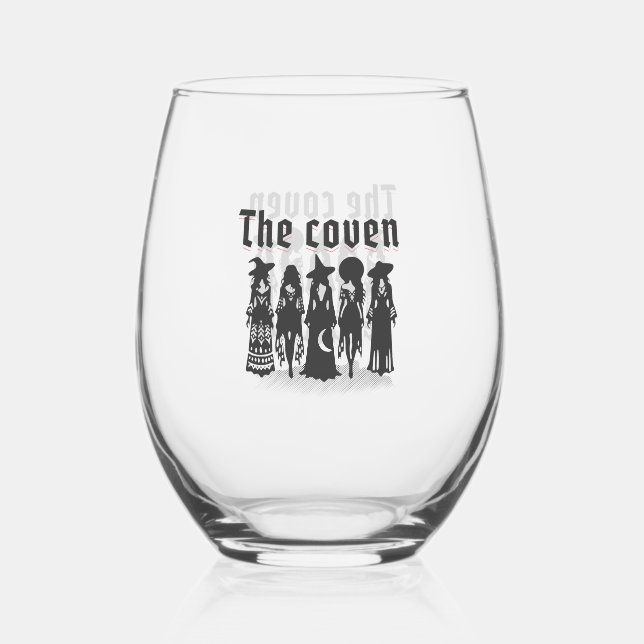 bridemaids coven bachelorette party weinglas ohne stiel (Vorderseite)